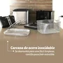 Grunkel MAXIFRYPRO Freidora de Aceite de 4.2 Litros, 3000W, Acero Inoxidable, Control de Temperatura y Temporizador, Tapa con Visor