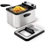 Grunkel MAXIFRYPRO Freidora de Aceite de 4.2 Litros, 3000W, Acero Inoxidable, Control de Temperatura y Temporizador, Tapa con Visor