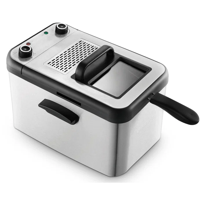 Grunkel MAXIFRYPRO Freidora de Aceite de 4.2 Litros, 3000W, Acero Inoxidable, Control de Temperatura y Temporizador, Tapa con Visor