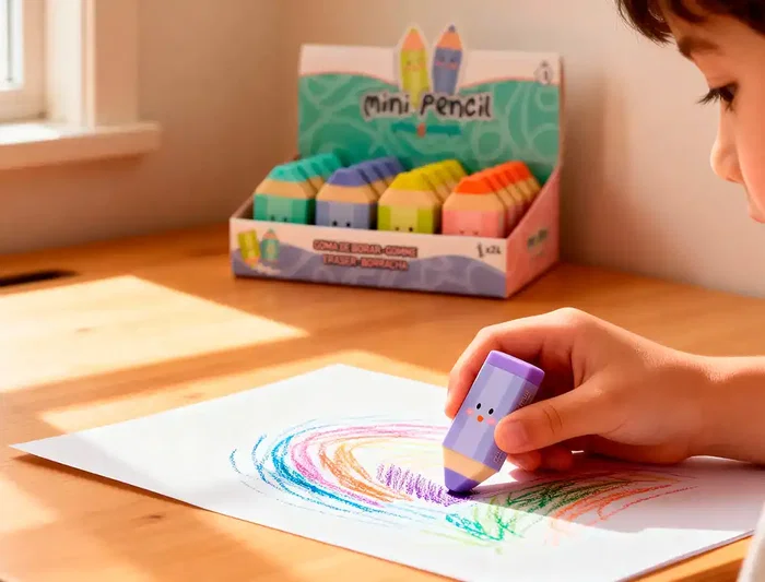 Imaginovo Goma de borrar mini en forma de lápiz, colores surtidos