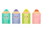 Imaginovo Goma de borrar mini en forma de lápiz, colores surtidos