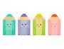 Imaginovo Goma de borrar mini en forma de lápiz, colores surtidos