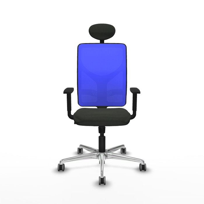 PIQUERAS Y CRESPO Silla de oficina Motilla con Mecanismo Sincro Negro/Azul