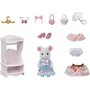Sylvanian Families Maleta de moda y Ratón de malvavisco Hermana mayor. Juego de ropa con accesorios para niños y niñas a partir de 3 años.