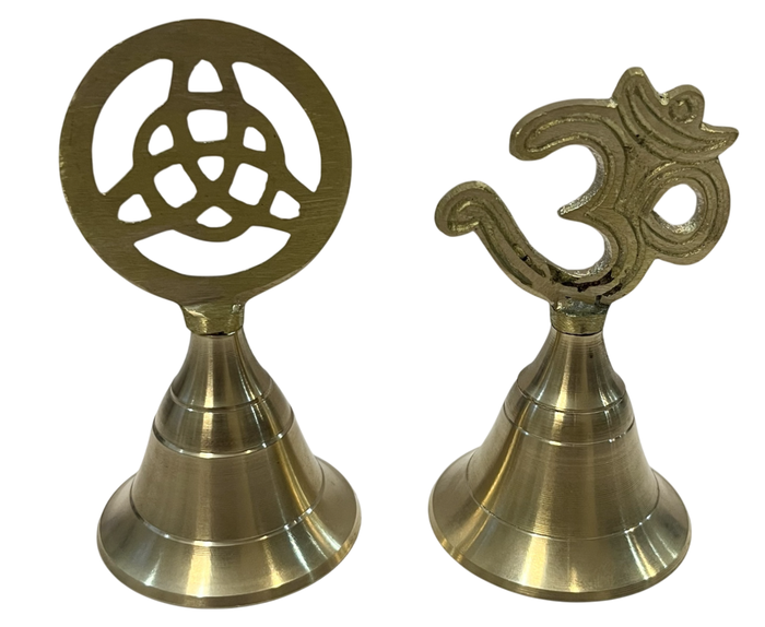 DKD Home Decor Campana de Latón Triqueta Om Dorado