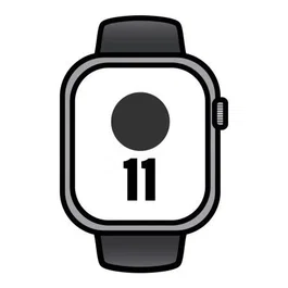 Apple Watch Series 11 GPS Cellular 46mm Aluminio Gris Espacial Correa Deportiva Negra S/M MFC94QL/A