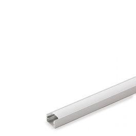 Greenice Perfil de Aluminio para Tira LED con Difusor Opal 1M WR-1409 x 1M