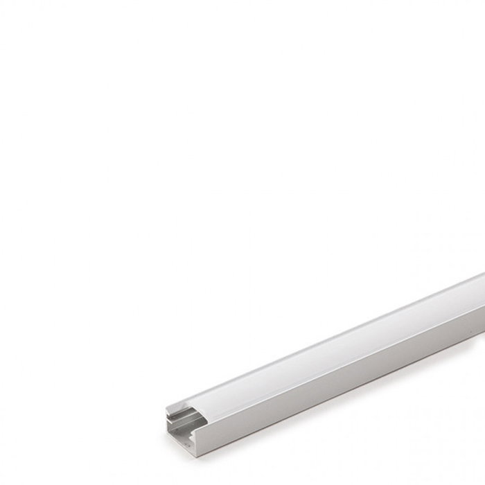 Greenice Perfil de Aluminio para Tira LED con Difusor Opal 1M WR-1409 x 1M