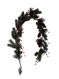 DKD Home Decor Guirnalda Navidad Tradicional Verde Rojo LED PVC 40 leds 2 Unidades 7 x 150 x 14 cm