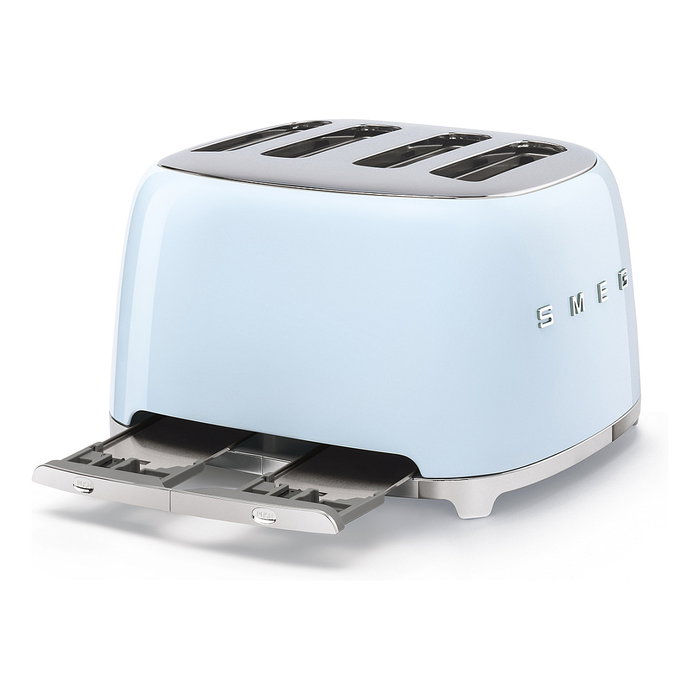 Smeg TSF03PBEU Tostadora 4 Rebanadas Color Azul Pastel Acero Inoxidable 50's Style 2000W Smeg TSF03PBEU Tostadora 4 Rebanadas Color Azul Pastel Acero Inoxidable 50's Style 2000W