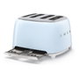 Smeg TSF03PBEU Tostadora 4 Rebanadas Color Azul Pastel Acero Inoxidable 50's Style 2000W