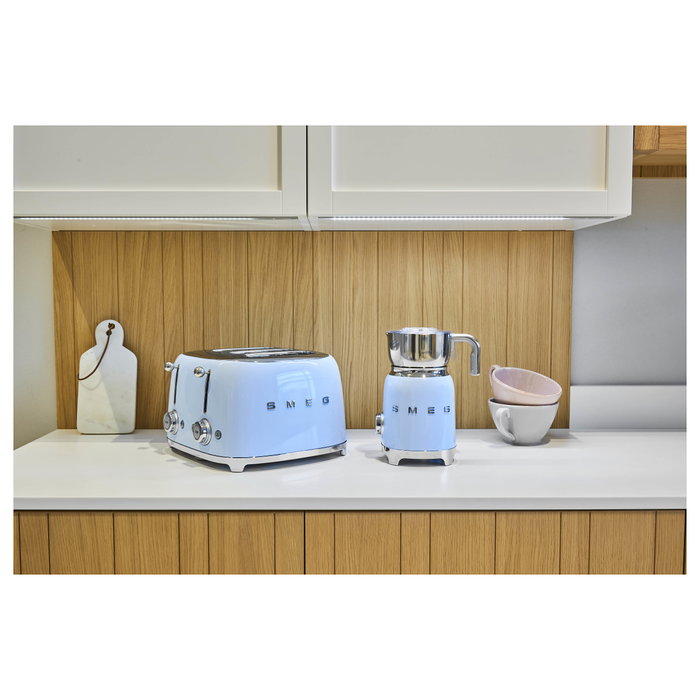 Smeg TSF03PBEU Tostadora 4 Rebanadas Color Azul Pastel Acero Inoxidable 50's Style 2000W Smeg TSF03PBEU Tostadora 4 Rebanadas Color Azul Pastel Acero Inoxidable 50's Style 2000W