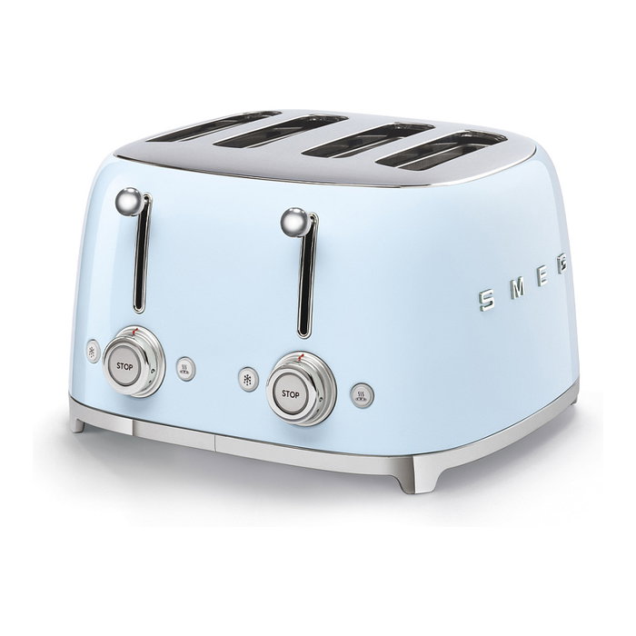Smeg TSF03PBEU Tostadora 4 Rebanadas Color Azul Pastel Acero Inoxidable 50's Style 2000W Smeg TSF03PBEU Tostadora 4 Rebanadas Color Azul Pastel Acero Inoxidable 50's Style 2000W