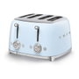 Smeg TSF03PBEU Tostadora 4 Rebanadas Color Azul Pastel Acero Inoxidable 50's Style 2000W