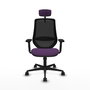 PIQUERAS Y CRESPO Silla de oficina Mardos con mecanismo Sincro, Morado y Negro