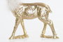 DKD Home Decor Figura Navidad Moderna Reno Dorado Resina 9 x 22.5 x 17.5 cm (2 Unidades)