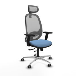 PIQUERAS Y CRESPO Silla de oficina Cilanco Azul cielo y Gris