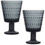 Iittala Kastehelmi Set 6 Copas Dark Grey 260 Ml Diseñadas por Oiva Toikka Aptas para Lavavajillas
