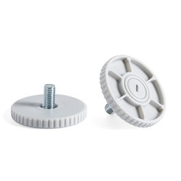 HERRAJES ALK Pie Nivelador Rido Ø50 M8X10 Gris Claro