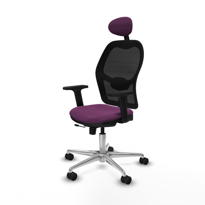 PIQUERAS Y CRESPO Silla de oficina Jorquera con mecanismo Sincro/Traslack, Morado y Negro PIQUERAS Y CRESPO Silla de oficina Jorquera con mecanismo Sincro/Traslack, Morado y Negro