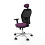 PIQUERAS Y CRESPO Silla de oficina Jorquera con mecanismo Sincro/Traslack, Morado y Negro