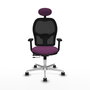 PIQUERAS Y CRESPO Silla de oficina Jorquera con mecanismo Sincro/Traslack, Morado y Negro