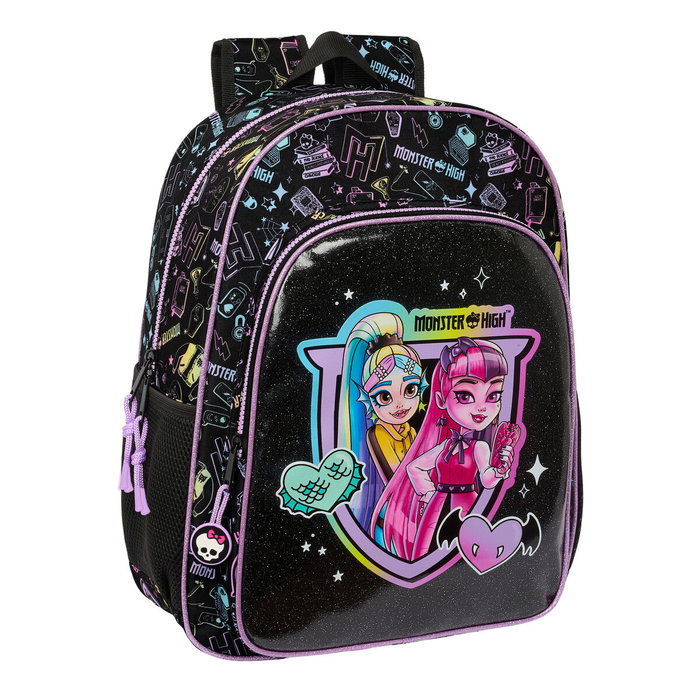 Mochila Escolar Monster High Negro 33 x 42 x 14 cm Mochila Escolar Monster High Negro 33 x 42 x 14 cm