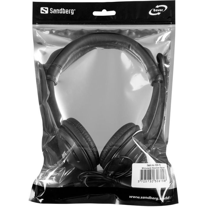 Sandberg MiniJack Headset Saver Auriculares con Micrófono para Smartphone y PC