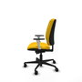 PIQUERAS Y CRESPO Silla de oficina Alares tapizada Bali amarillo con brazos blancos
