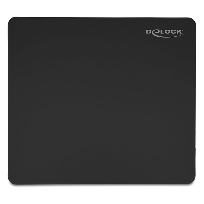 DeLOCK Mauspad Schwarz, Alfombrilla de Ratón con Dimensiones 450 x 400 mm