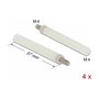 DeLOCK Separador M4 x M4 Hexagonal 57 mm Natural 4 Piezas