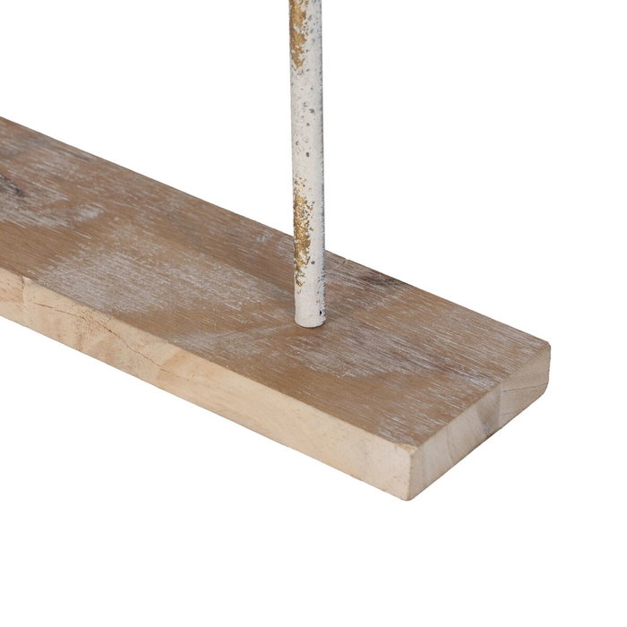 Ixia Figura Pez Blanco Rosado Metal 63 x 8 x 33 cm