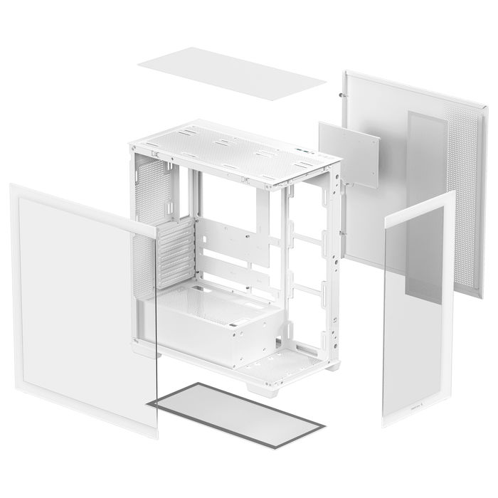 DeepCool CG580 White Caja de PC ATX, ITX, Micro ATX con Ventana Lateral y Panel de Vidrio Templado