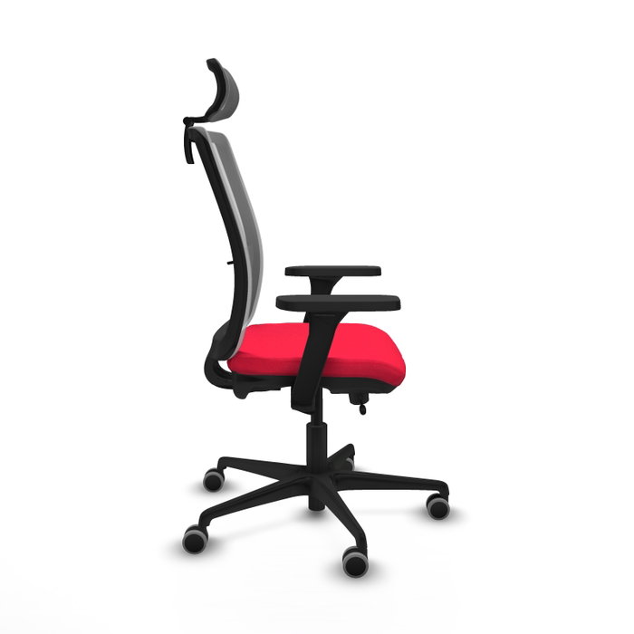 PIQUERAS Y CRESPO Silla de oficina Haches con mecanismo Sincro/Traslack Rojo y Gris PIQUERAS Y CRESPO Silla de oficina Haches con mecanismo Sincro/Traslack Rojo y Gris