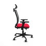 PIQUERAS Y CRESPO Silla de oficina Haches con mecanismo Sincro/Traslack Rojo y Gris