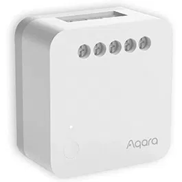 Aqara SSM-U01 Modulo Interruptor Unico T1 con Neutro, ZigBee, Compatible con HomeKit, Alexa, Google Assistant, Blanco, Pared, 100-250V AC