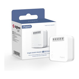 Aqara SSM-U01 T1 Interruptor Inalambrico y Alambrico Monopolar con Neutro para Pared, ZigBee, Blanco, Compatible con HomeKit, Alexa y Google Assistant