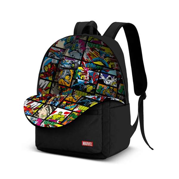 Marvel Mochila Block Mv 44x30x18cm Poliéster Negra para Portátil Urbana