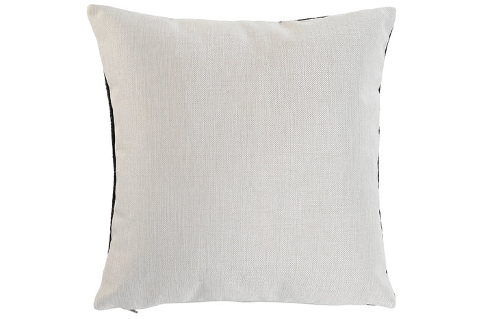 DKD Home Decor Cojín Bordado Negro y Blanco 42x15x42 cm