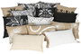 DKD Home Decor Cojín Bordado Negro y Blanco 42x15x42 cm