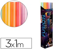 Sadipal Papel Kraft Fusion 1x3 mt Rollos Colores Surtidos Expositor 30 Unidades Embalar