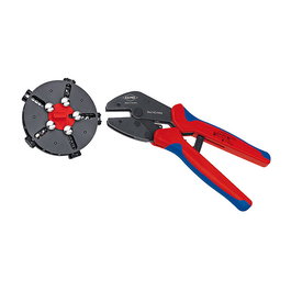 Knipex MultiCrimp 97 33 02 250 mm, Herramienta para prensar, Azul/Rojo, Acero, Certificación CE