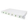 Digitus Caja de empalme de fibra óptica 1U, 6 puertos LC-APC DX OS2, Gris claro
