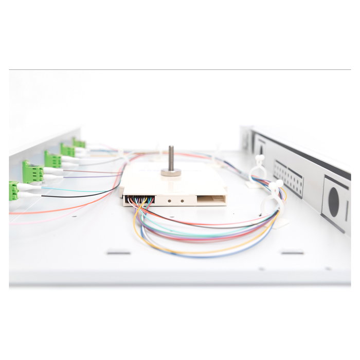 Digitus Caja de empalme de fibra óptica 1U, 6 puertos LC-APC DX OS2, Gris claro