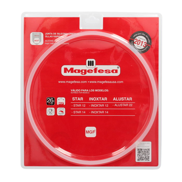 MAGEFESA Junta de Silicona para Olla de 26 cm para Alustar, Star e Inoxtar MAGEFESA Junta de Silicona para Olla de 26 cm para Alustar, Star e Inoxtar