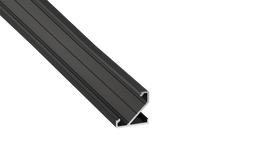 GreenIce Perfil de Aluminio KIMERA BARDE Anodizado Negro con Difusor Opal