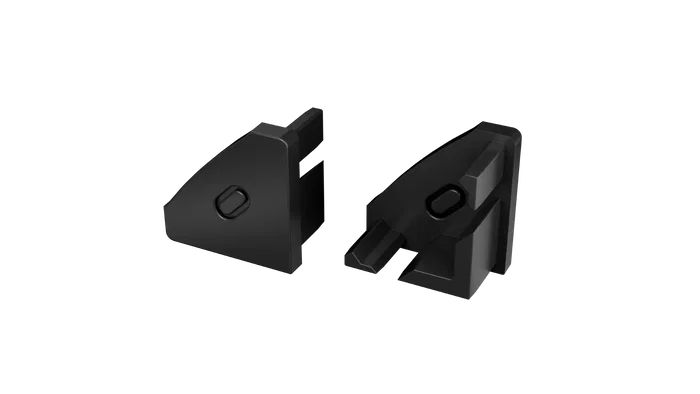 KIMERA BARDE Perfil Aluminio Anodizado Negro 2,02M con Difusor Opal, Tapones y Clips Sujeción