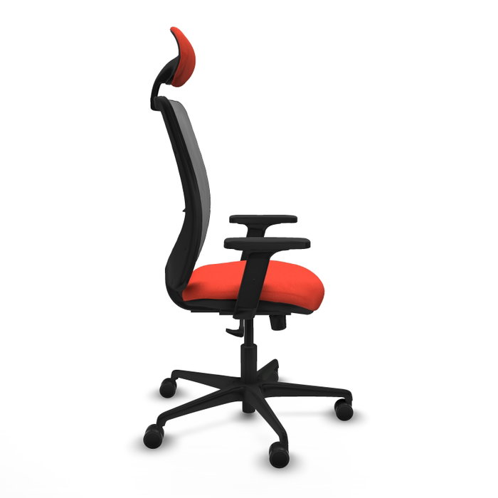 PIQUERAS Y CRESPO Silla de oficina Zulema con mecanismo Sincro, Tela Naranja oscuro y Malla Gris PIQUERAS Y CRESPO Silla de oficina Zulema con mecanismo Sincro, Tela Naranja oscuro y Malla Gris