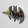 Hanah Home Raf285 Estantería Decorativa de Madera Negra, Contrachapado, 47 cm (An) x 25 cm (Al) x 7 cm (Pr)