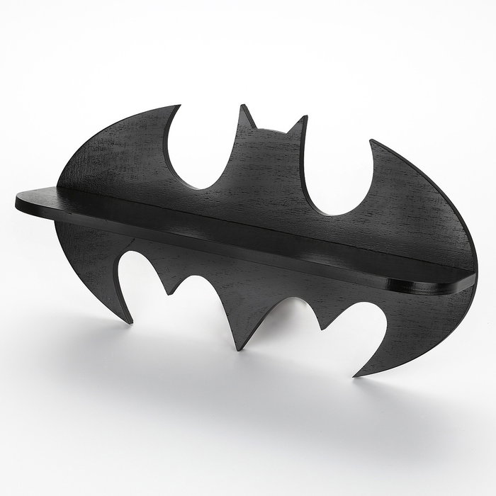 Hanah Home Raf285 Estantería Decorativa de Madera Negra, Contrachapado, 47 cm (An) x 25 cm (Al) x 7 cm (Pr)